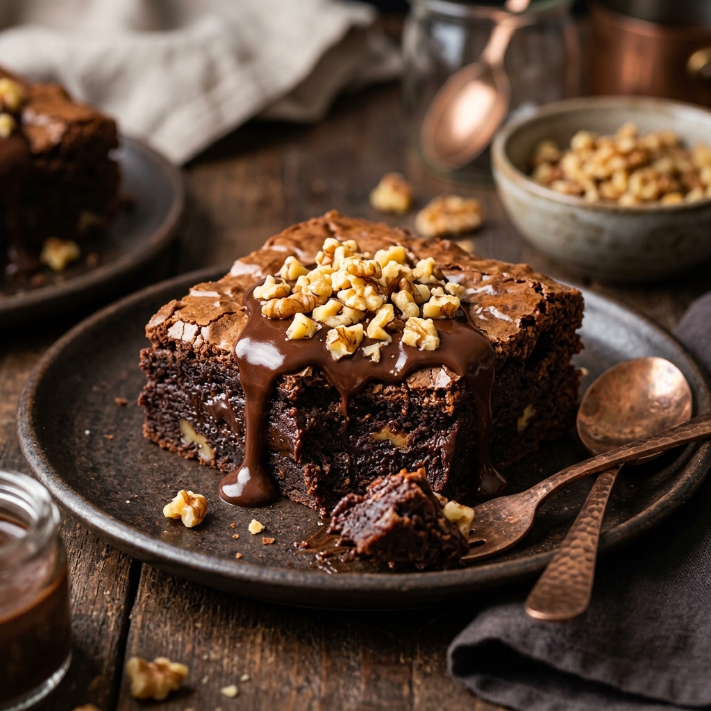 Brownie Artesanal com Ganache Nobre & Nozes